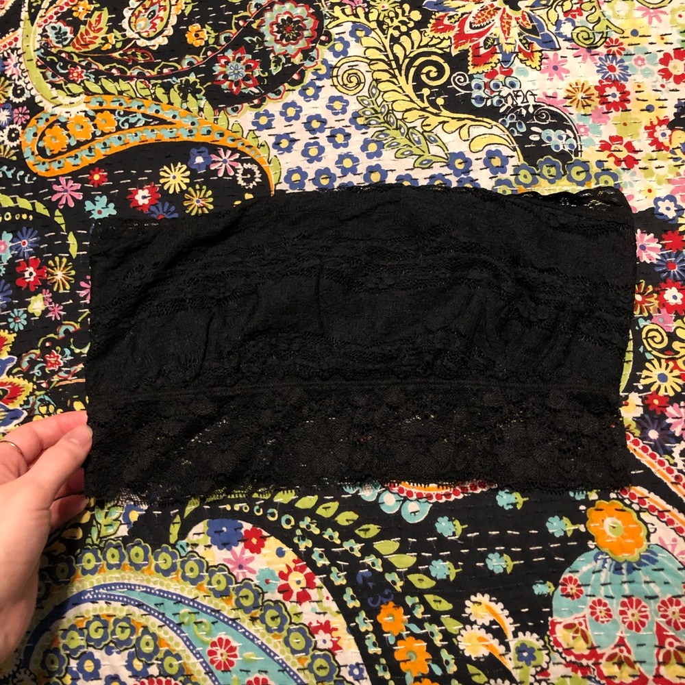 Bandeau style free people bra black